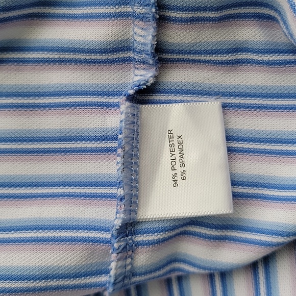 Peter Millar Summer Comfort Mens Striped Golf Polo Size XL - Picture 8 of 10